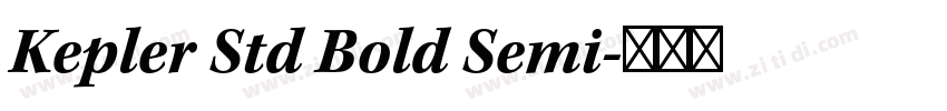 Kepler Std Bold Semi字体转换